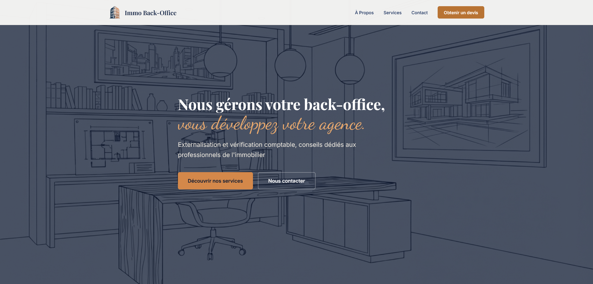 Immo Back-Office — Site vitrine