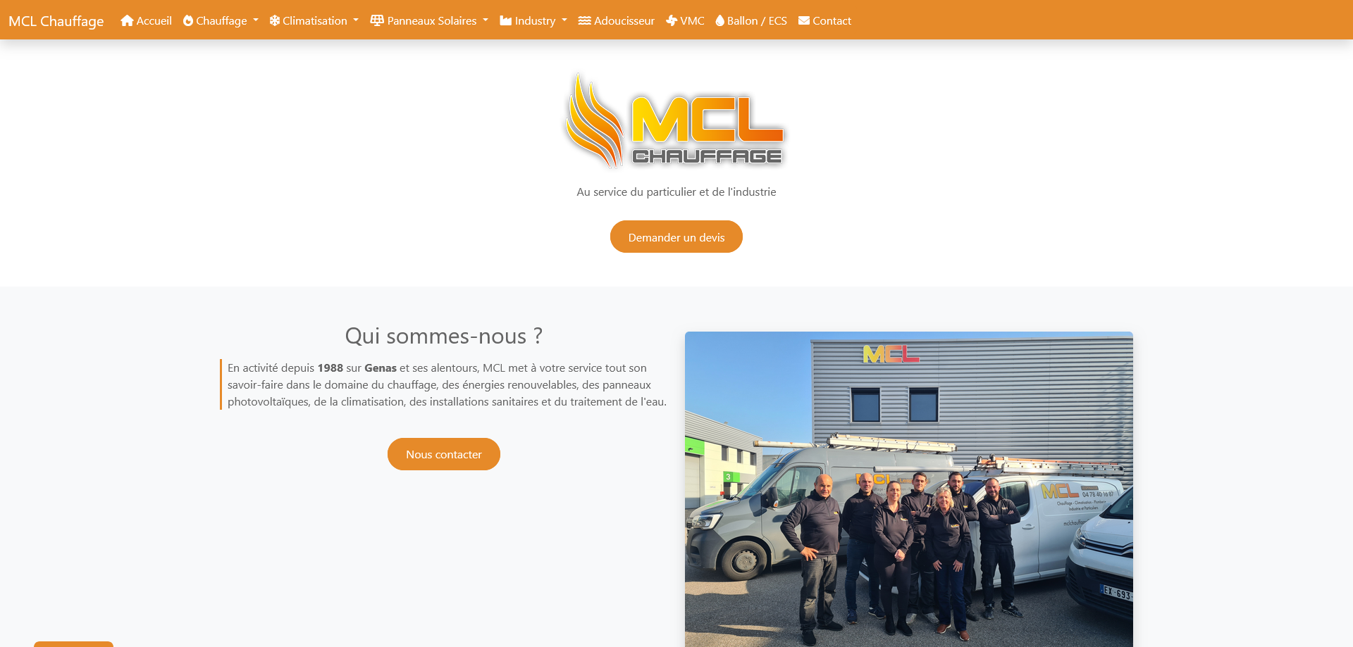 MCL Chauffage — Site vitrine & SEO